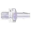 1/8"-27 MNPT x 1/4" Hose Barb Gamma Stable Natural Polycarbonate Threaded Check Valve with Silicone Diaphragm