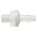 1/8"-27 MNPT x 1/4" Hose Barb Natural Kynar® Threaded Check Valve with Viton™ Diaphragm