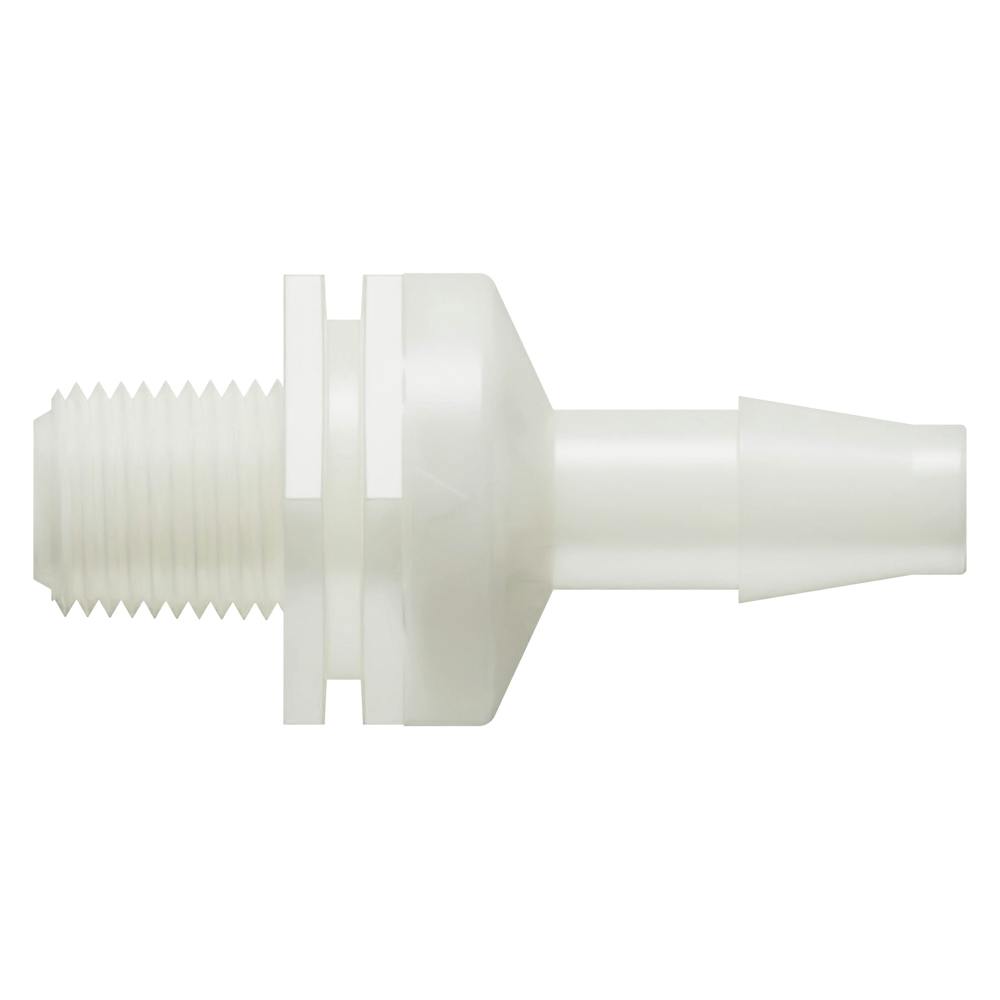 1/8"-27 MNPT x 1/4" Hose Barb Natural Nylon Threaded Check Valve with Neoprene Diaphragm