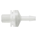 1/8"-27 MNPT x 3/16" Hose Barb Natural Kynar® Threaded Check Valve with Viton™ Diaphragm