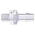 1/8"-27 MNPT x 3/8" Hose Barb Gamma Stable Natural Polycarbonate Threaded Check Valve with Silicone Diaphragm
