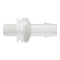 1/8"-27 MNPT x 3/8" Hose Barb Natural Kynar® Threaded Check Valve with Viton™ Diaphragm
