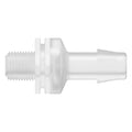 1/8"-27 MNPT x 3/8" Hose Barb Natural Polypropylene Threaded Check Valve with Viton™ Diaphragm