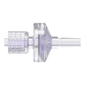 Locking Male x Slip Male Gamma Stable Natural Polycarbonate Luer Check Valve with Silicone Diaphragm