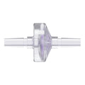 Slip Male x Slip Male Gamma Stable Natural Polycarbonate Luer Check Valve with Silicone Diaphragm