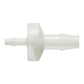 1/8" Hose Barb x 1/4" Hose Barb Natural Nylon Enlarging Check Valve with Neoprene Diaphragm