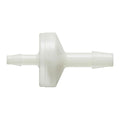1/8" Hose Barb x 3/16" Hose Barb Natural Nylon Enlarging Check Valve with Silicone Diaphragm