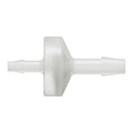 1/8" Hose Barb x 3/16" Hose Barb Natural Kynar® Enlarging Check Valve with Viton™ Diaphragm
