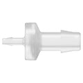 1/8" Hose Barb x 3/8" Hose Barb Natural Polypropylene Enlarging Check Valve with Viton™ Diaphragm