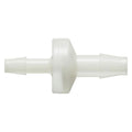 3/16" Hose Barb x 1/4" Hose Barb Natural Nylon Enlarging Check Valve with Neoprene Diaphragm