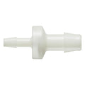 3/16" Hose Barb x 3/8" Hose Barb Natural Nylon Enlarging Check Valve with Silicone Diaphragm