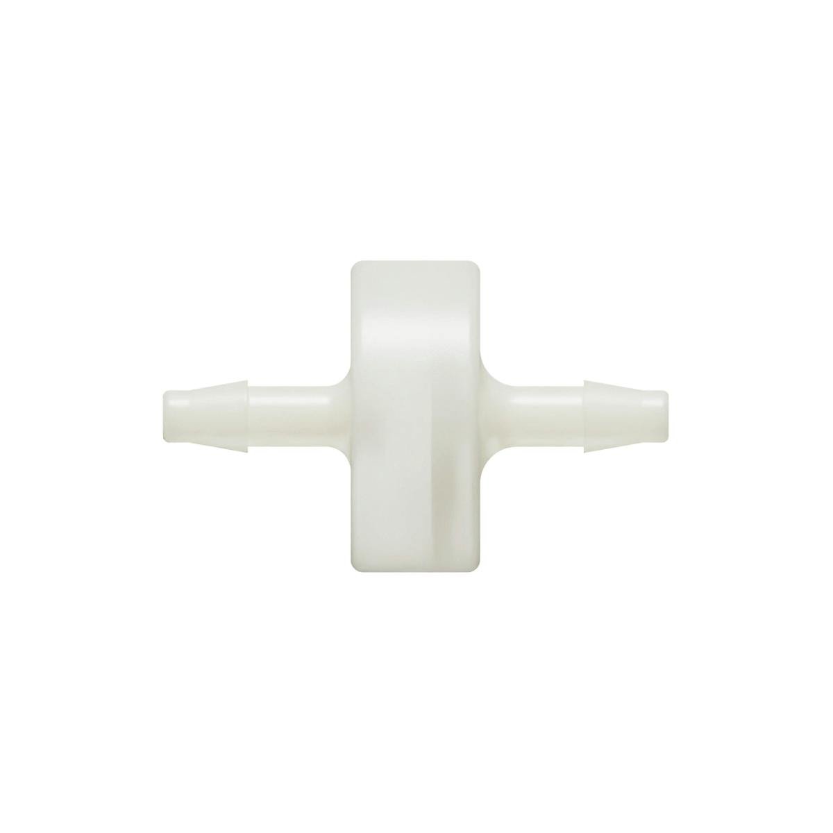 1/8" Hose Barb x 1/8" Hose Barb Natural Nylon Inline Filter with HDPE 90-130 Micron Screen