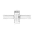 3/16" Hose Barb x 3/16" Hose Barb Natural Polycarbonate Inline Filter with HDPE 45-90 Micron Screen
