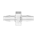 1/4" Hose Barb x 1/4" Hose Barb Natural Polycarbonate Inline Filter with HDPE 45-90 Micron Screen