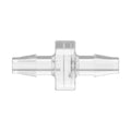 1/4" Hose Barb x 1/4" Hose Barb Natural Polycarbonate Inline Filter with HDPE 90-130 Micron Screen