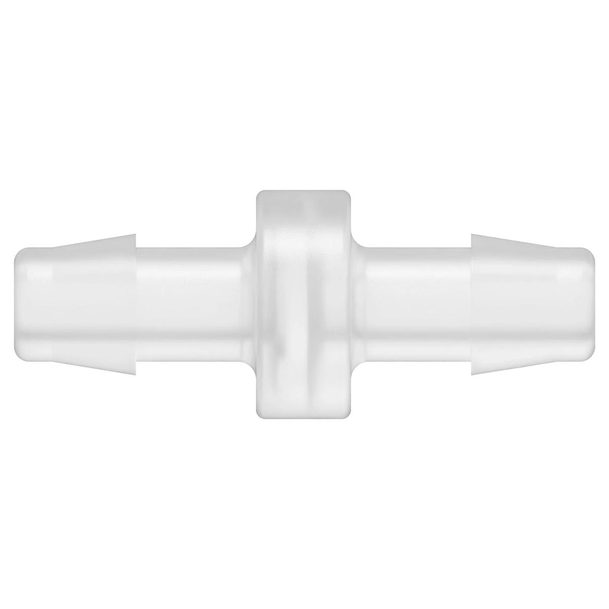 3/8" Hose Barb x 3/8" Hose Barb Natural Polypropylene Inline Filter with HDPE 45-90 Micron Screen