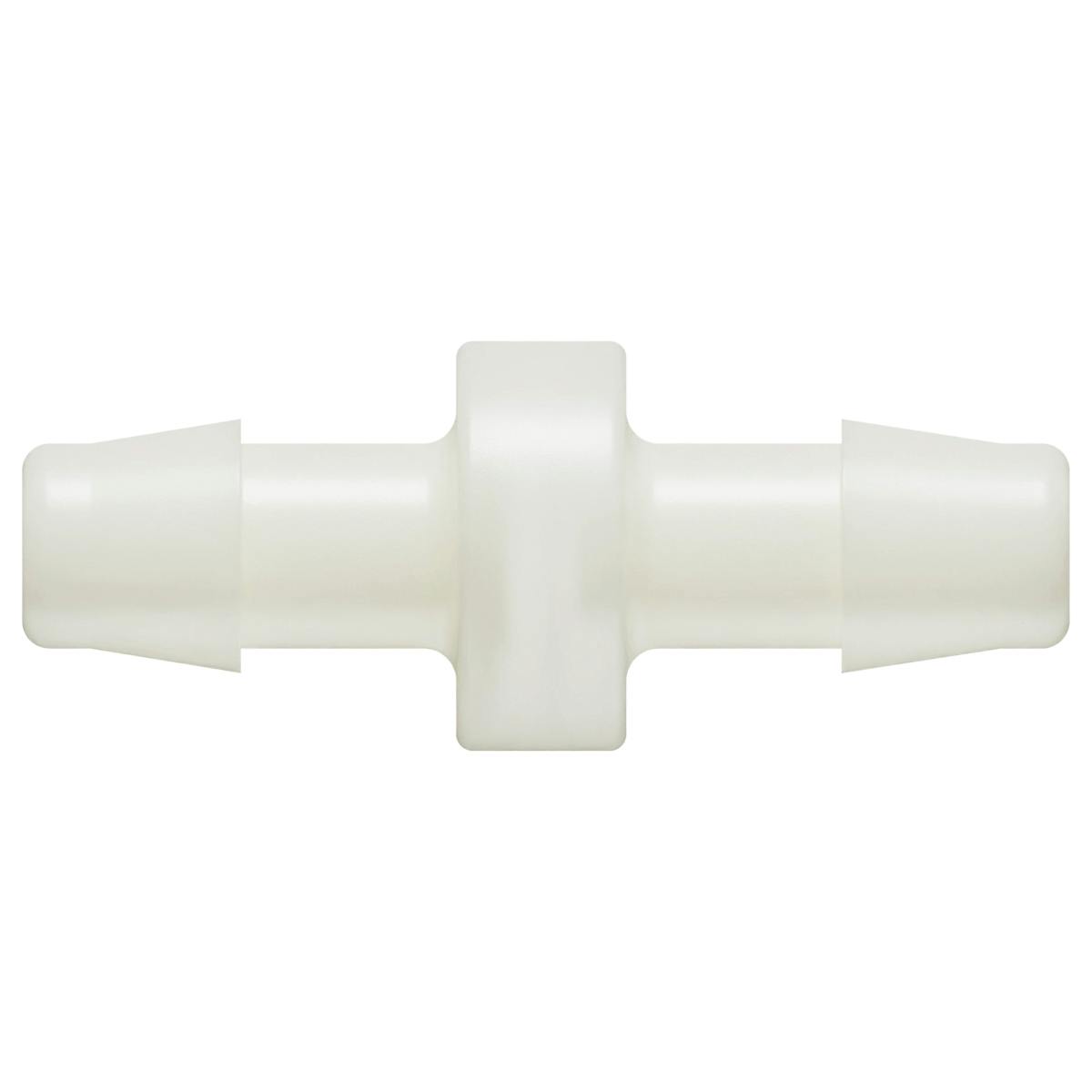 3/8" Hose Barb x 3/8" Hose Barb Natural Nylon Inline Filter with HDPE 90-130 Micron Screen