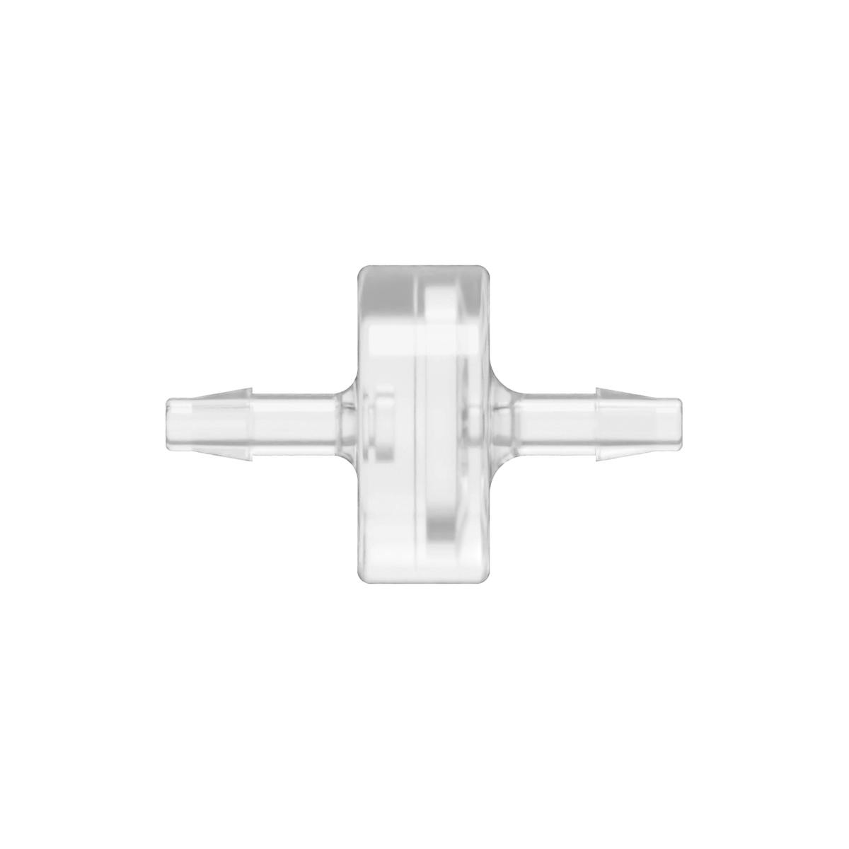 1/8" Hose Barb x 1/8" Hose Barb Natural Polycarbonate Inline Filter with Stainless Steel 200 Mesh Screen
