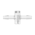 3/16" Hose Barb x 3/16" Hose Barb Natural Polycarbonate Inline Filter with Stainless Steel 200 Mesh Screen