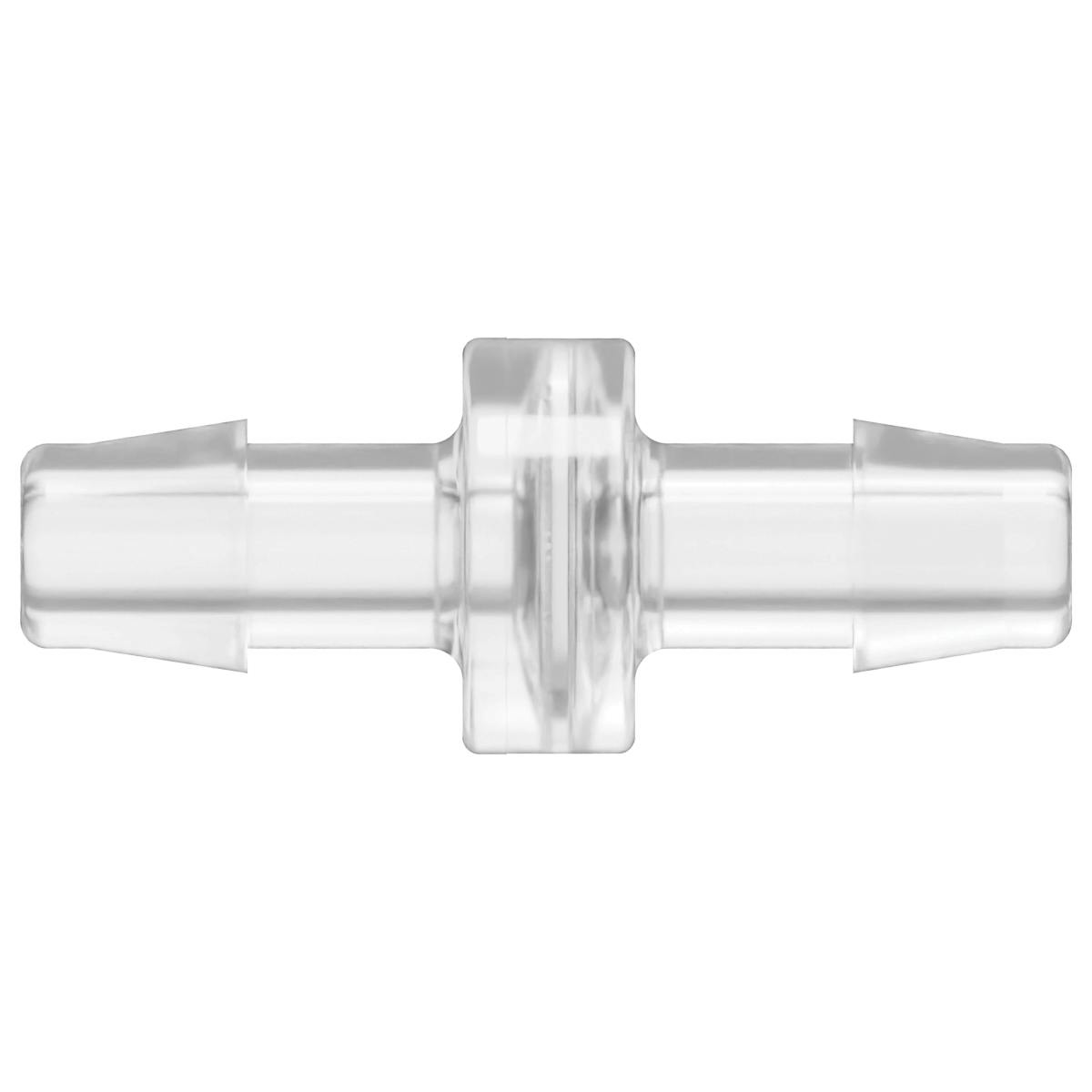 3/8" Hose Barb x 3/8" Hose Barb Natural Polycarbonate Inline Filter with Stainless Steel 200 Mesh Screen