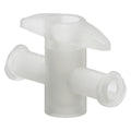 Female Luer x Female Luer Natural Kynar® One-Way Luer Stopcock