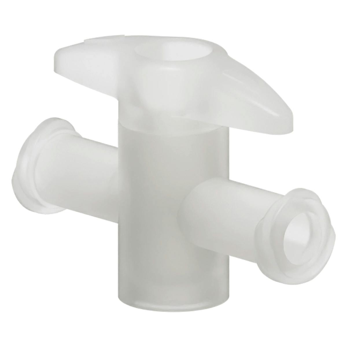 Female Luer x Female Luer Natural Kynar® One-Way Luer Stopcock