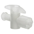 Locking Male Luer x Female Luer Natural Kynar® One-Way Luer Stopcock
