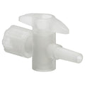 Locking Male Luer x Slip Male Luer Natural Kynar® One-Way Luer Stopcock