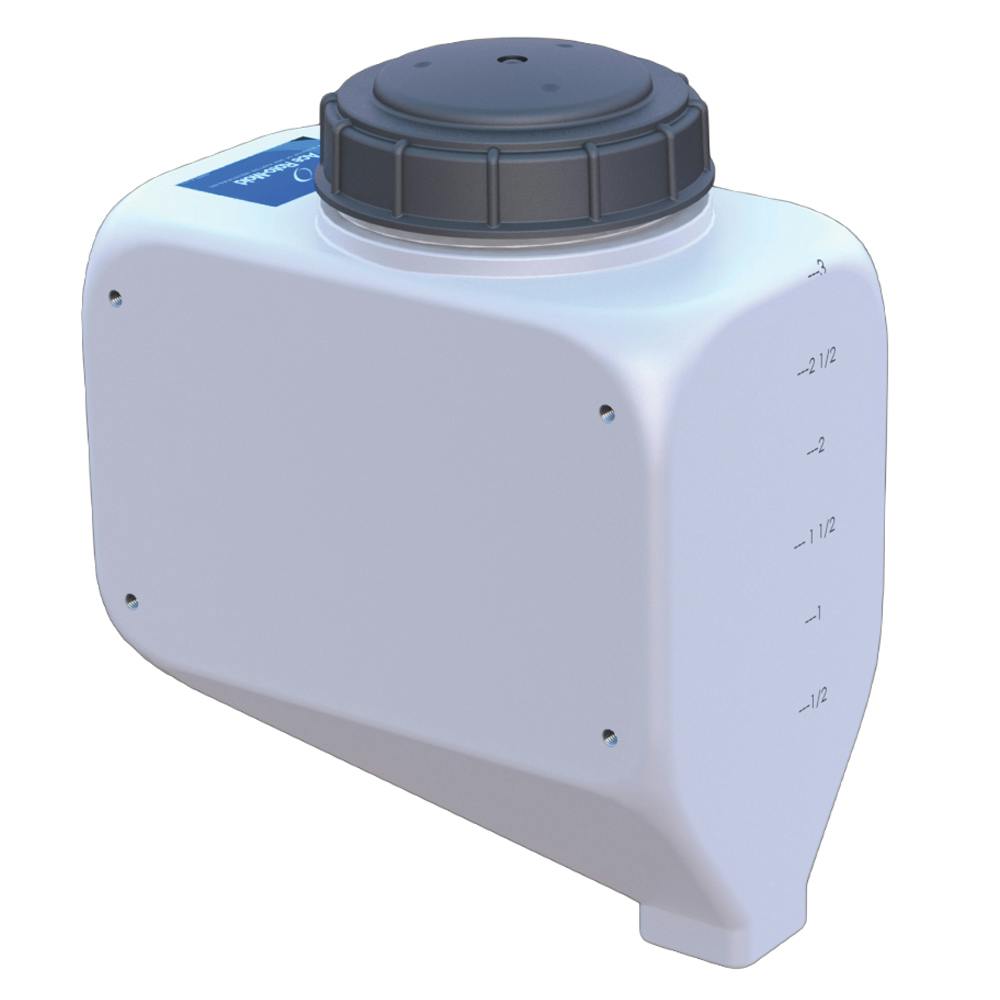3 Gallon Natural HDPE Rectangular Rinse Tank with 5" Lid & 3/4" Spinweld Fitting - 7" L x 12" W x 14" Hgt.