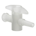 Slip Male Luer x Female Luer Natural Kynar® One-Way Luer Stopcock