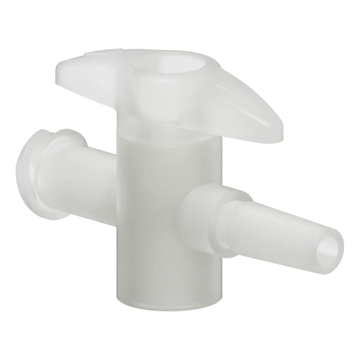 Slip Male Luer x Female Luer Natural Kynar® One-Way Luer Stopcock