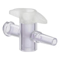 Slip Male Luer x Female Luer Gamma Stable Natural Polycarbonate One-Way Luer Stopcock