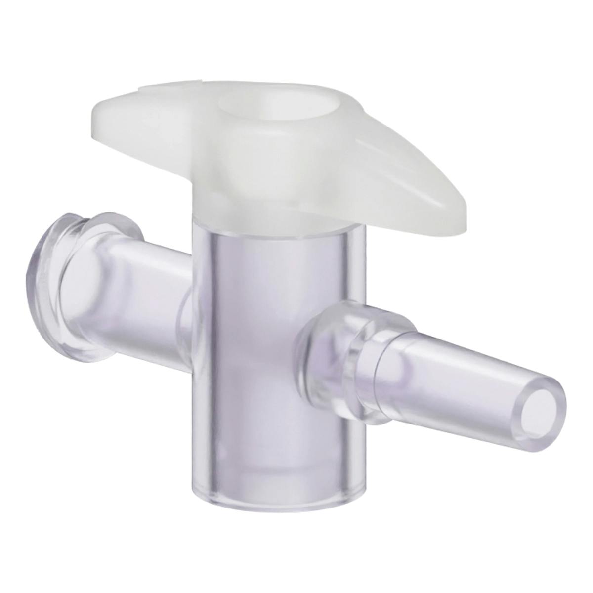 Slip Male Luer x Female Luer Gamma Stable Natural Polycarbonate One-Way Luer Stopcock