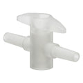 Slip Male Luer x Slip Male Luer Natural Kynar® One-Way Luer Stopcock