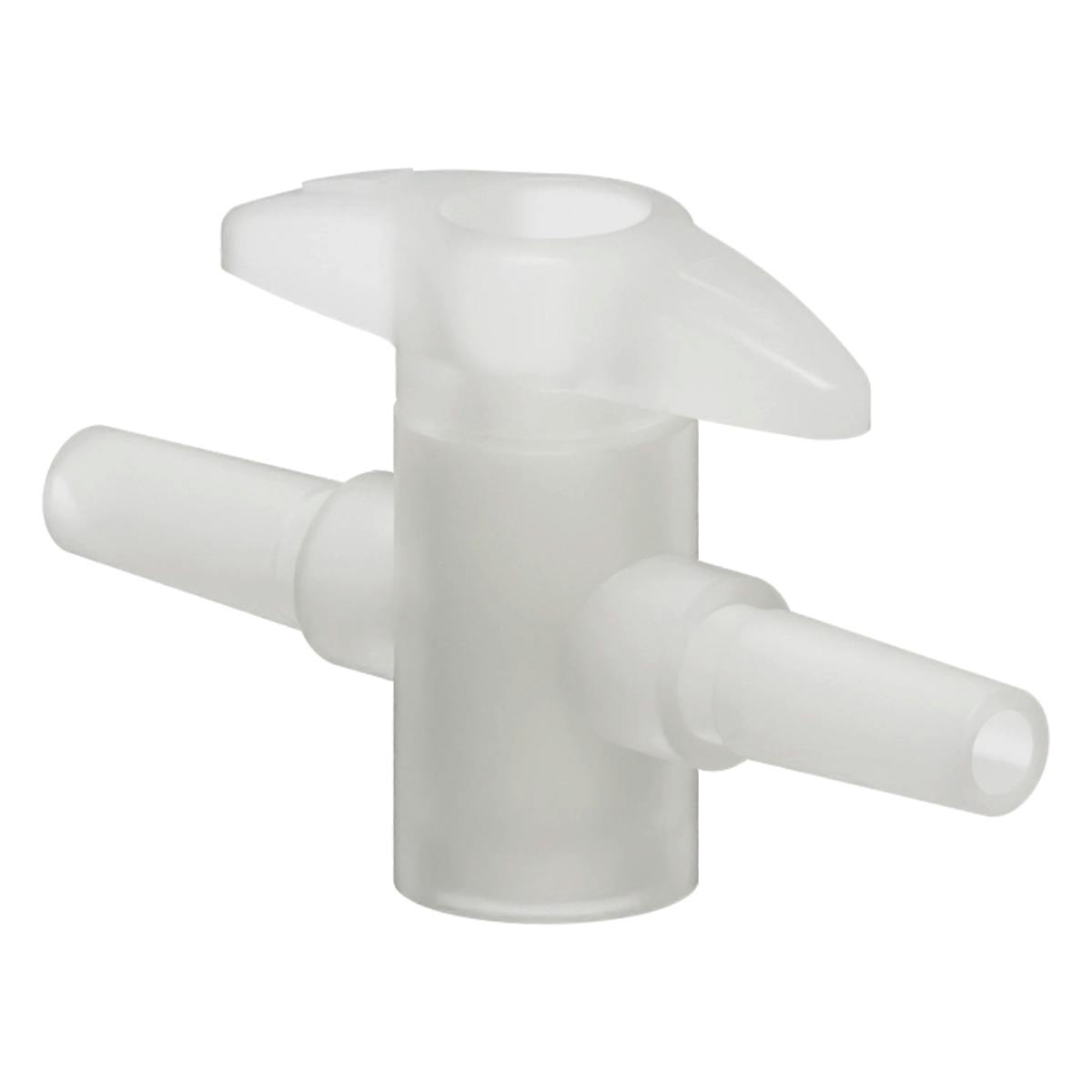 Slip Male Luer x Slip Male Luer Natural Kynar® One-Way Luer Stopcock