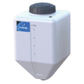 5 Gallon Natural HDPE Square Rinse Tank with 5" Lid & 1-1/4" Spinweld Fitting - 11" L x 11" W x 20" Hgt.