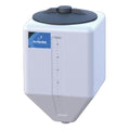 5 Gallon Natural HDPE Square Rinse Tank with 8" Lid & 1-1/4" Spinweld Fitting - 11" L x 11" W x 19" Hgt.