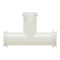 Female Threaded x Female Threaded x Female Threaded Natural Nylon Tee Luer Adapter
