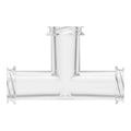 Female Threaded x Female Threaded x Female Threaded Natural Polycarbonate Tee Luer Adapter