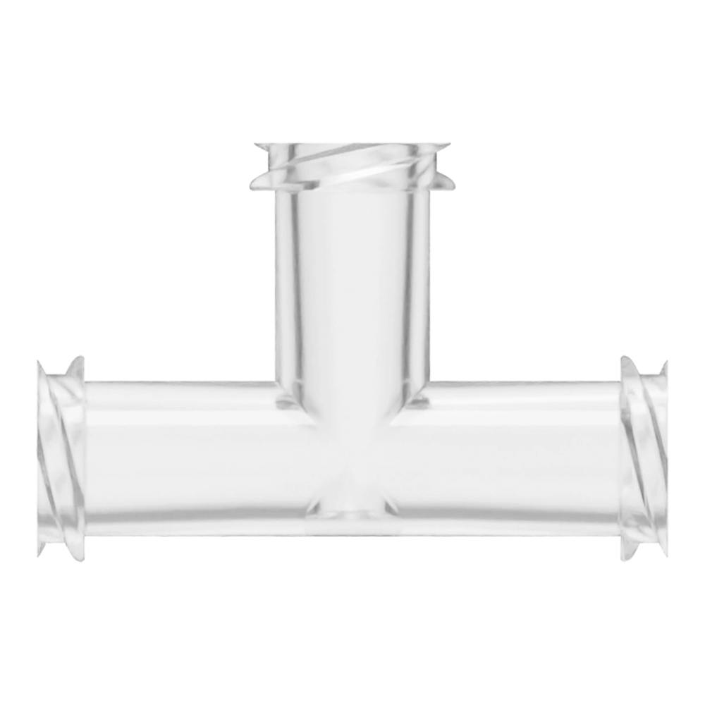 Female Threaded x Female Threaded x Female Threaded Natural Polycarbonate Tee Luer Adapter