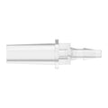 1/16" Hose Barb x Slip Male Natural Polycarbonate Luer for Lock Ring