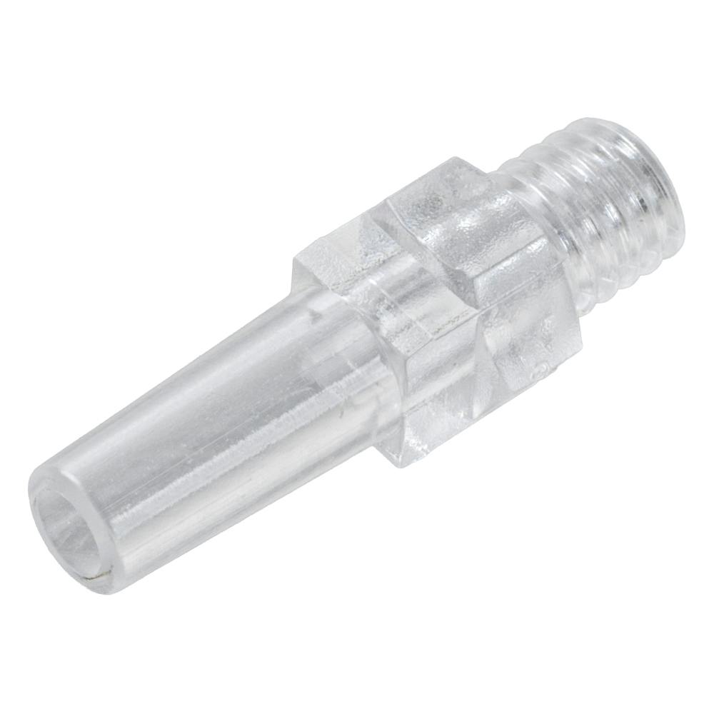 10-32 UNF Thread x Slip Male Natural Polycarbonate Threaded Luer