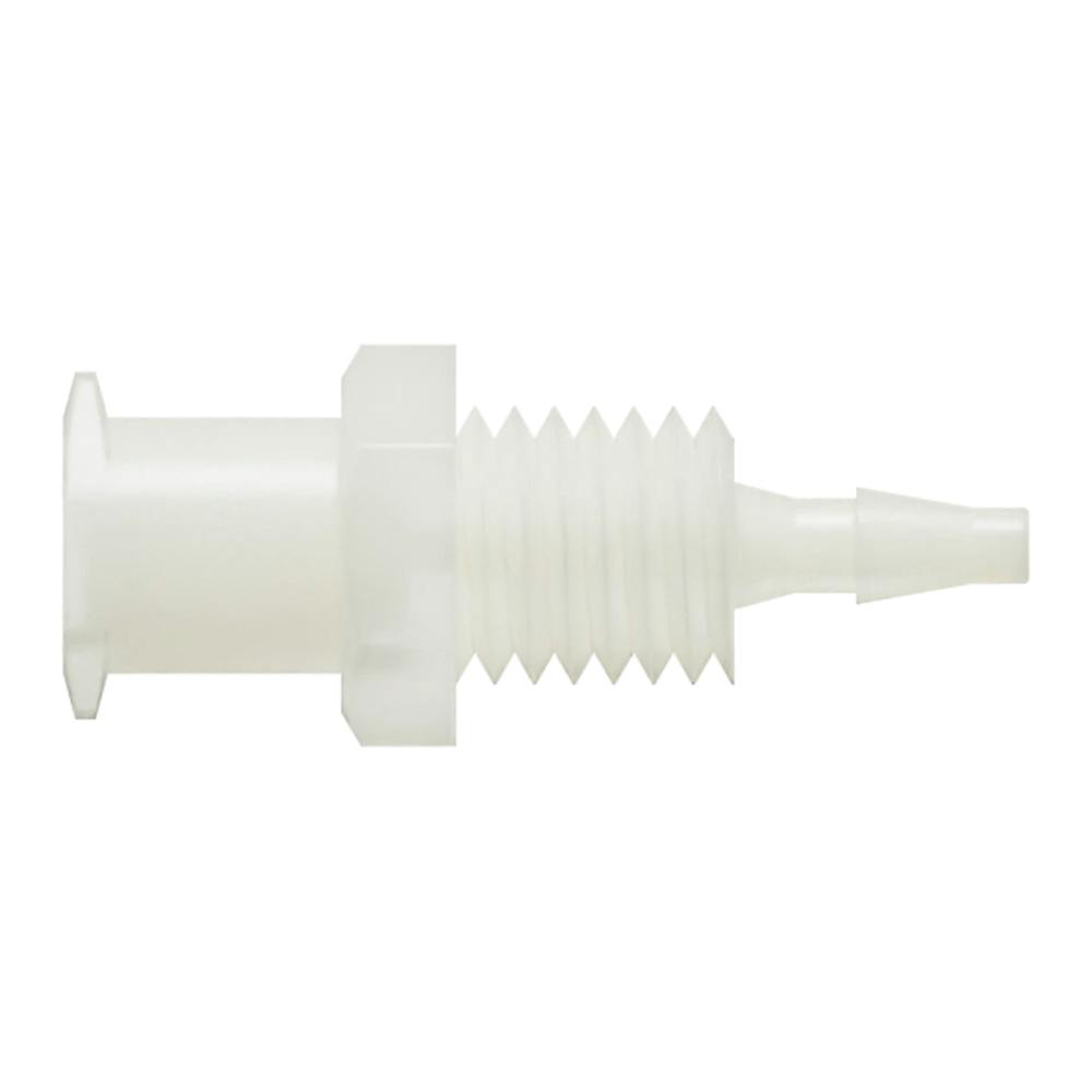 1/16" Hose Barb x Female Lug Natural Nylon Bulkhead Luer