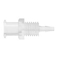 1/16" Hose Barb x Female Lug Natural Polypropylene Bulkhead Luer