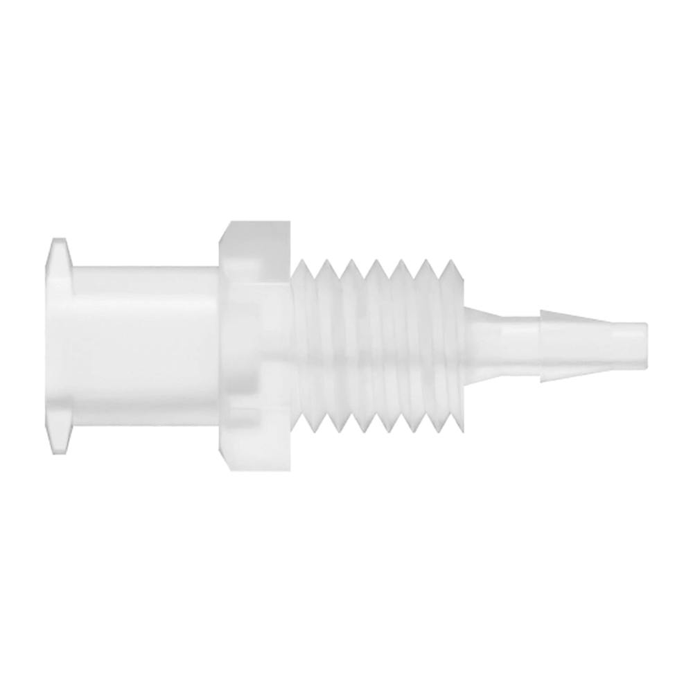 1/16" Hose Barb x Female Lug Natural Polypropylene Bulkhead Luer