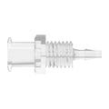 1/16" Hose Barb x Female Lug Natural Polycarbonate Bulkhead Luer