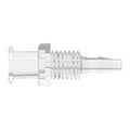 3/32" Hose Barb x Female Lug Natural Polycarbonate Bulkhead Luer