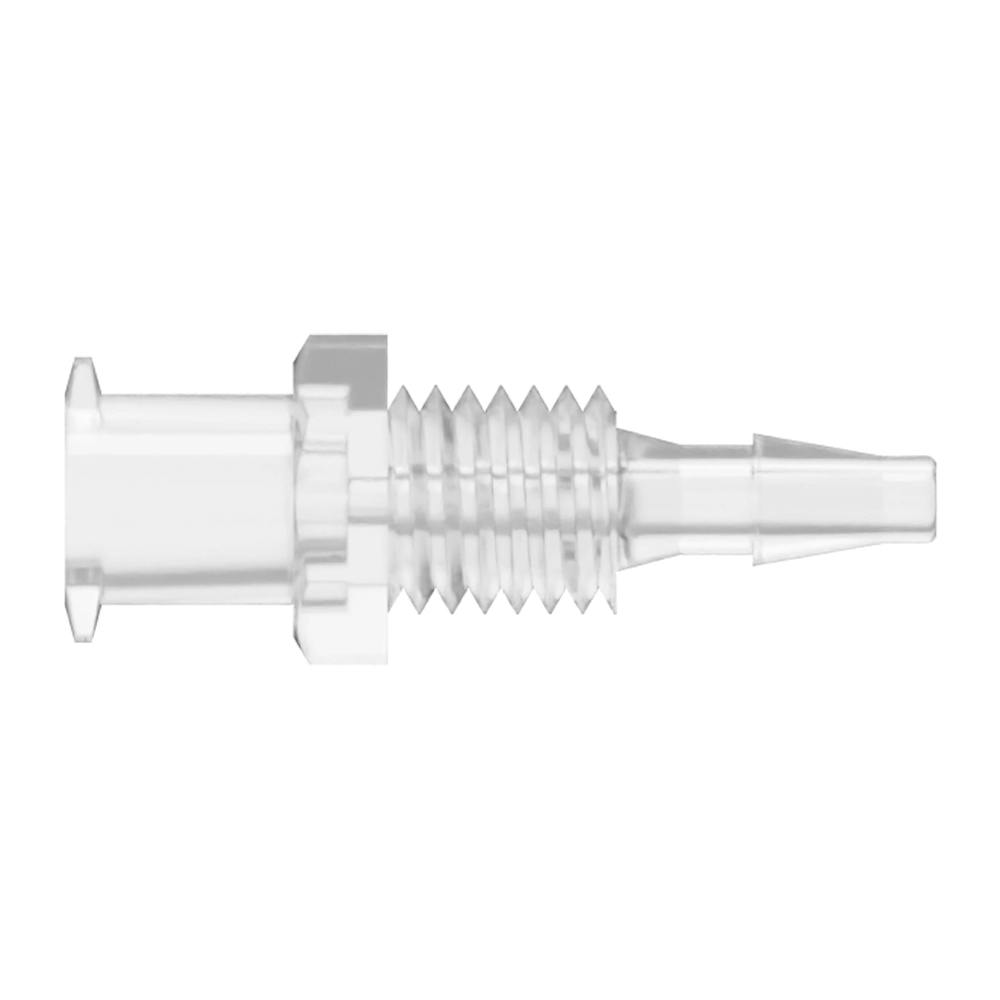 3/32" Hose Barb x Female Lug Natural Polycarbonate Bulkhead Luer