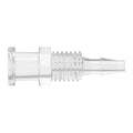 3/32" Hose Barb x Female Threaded Natural Polycarbonate Bulkhead Luer