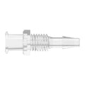 1/8" Hose Barb x Female Lug Natural Polycarbonate Bulkhead Luer